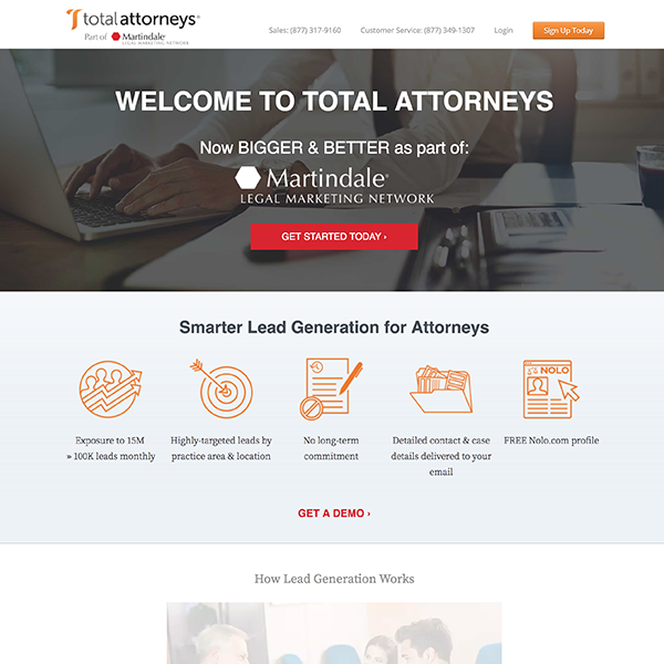 Total Attorneys Landing Page